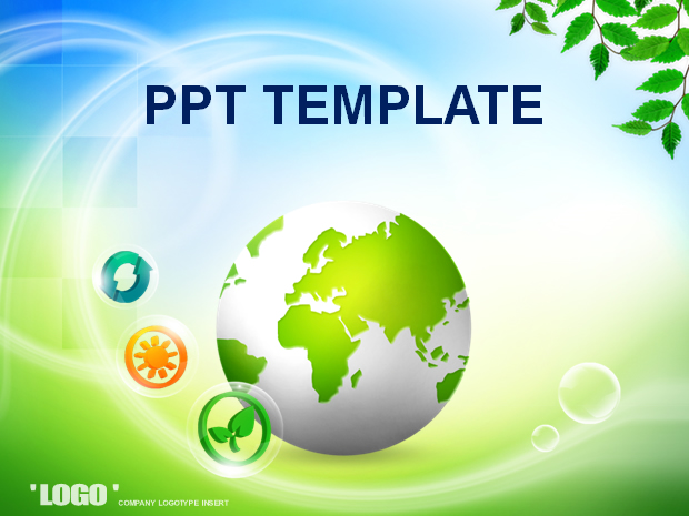 关爱地球――绿色环保PPT模板